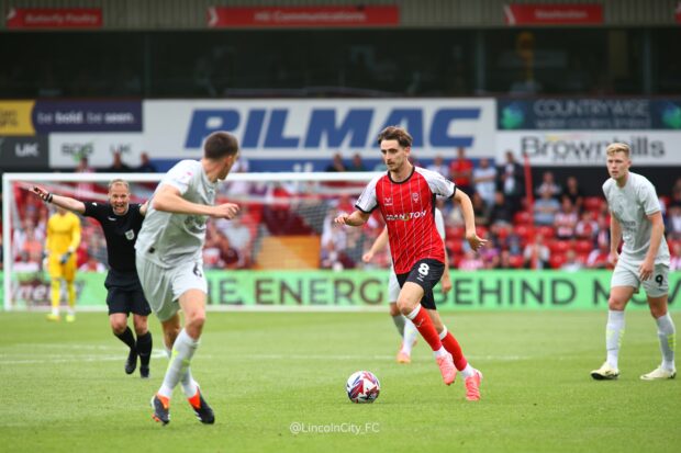 Lincoln City's Tom Bayliss.Credit: Graham Burrell