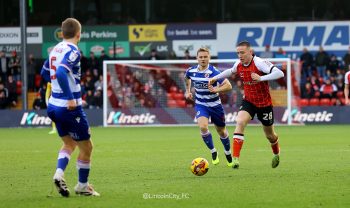 Lincoln City end winless run with Reading win. Credit: Graham Burrell