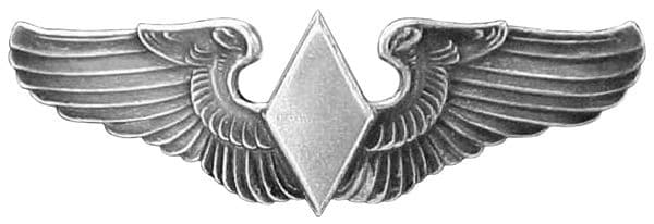 Bernice "Bee"Haydu would have worn a U.S. Army Air Corps/Air Force WASP badge Courtesy U.S. Air Force