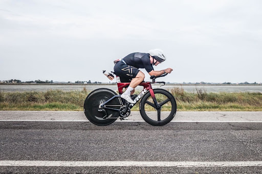 Person on a racing bike.