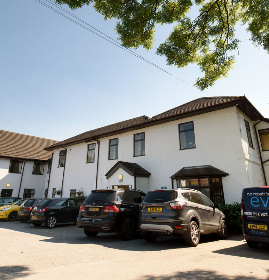parking area outside of the old vicarage