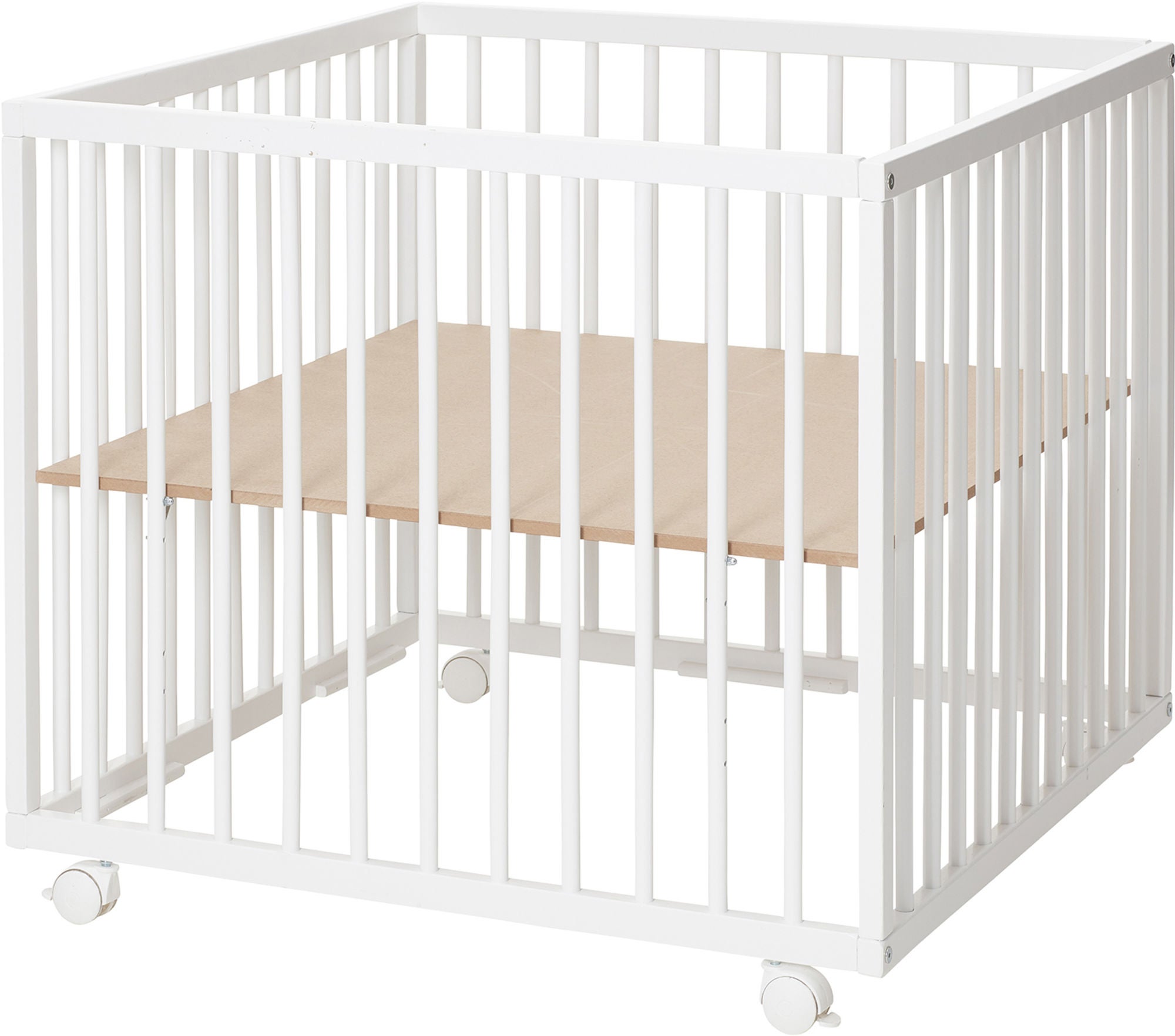 BabyDan Comfort Lekegrind 80x80x73 cm, Hvit -