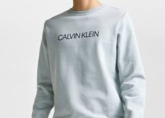 Calvin Klein Collegegenser Instutional Logo Grå
