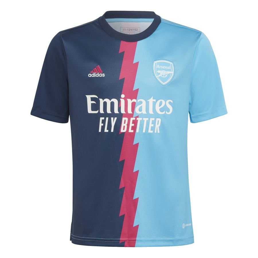 Arsenal Trenings T-Skjorte Pre Match - Navy/Real Magenta/Blå Barn - adidas, størrelse 140 cm