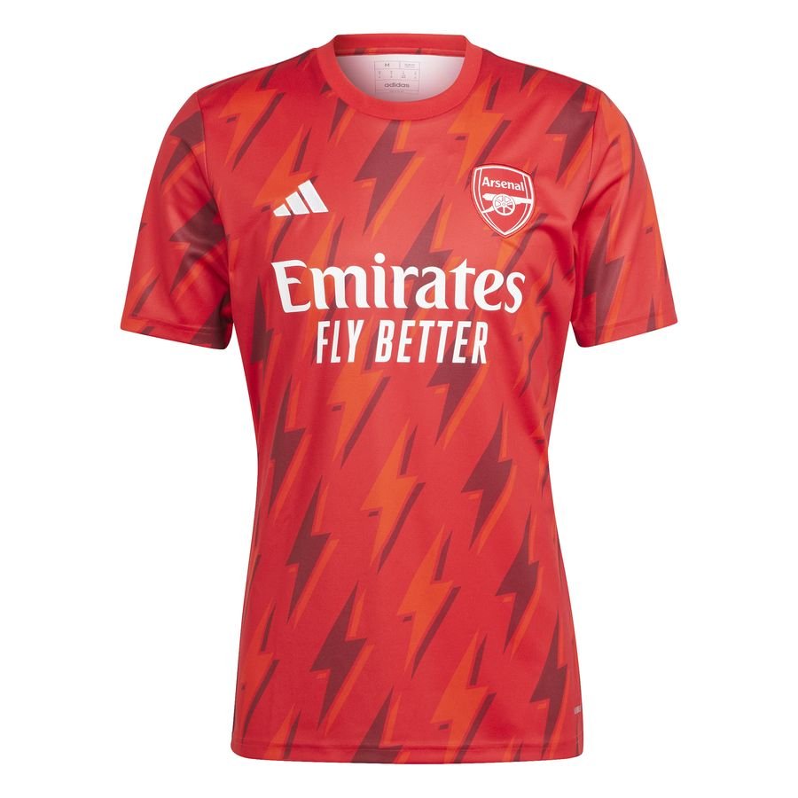 Arsenal Trenings T-skjorte Pre Match - Better Scarlet/hvit Barn - adidas, størrelse 152 cm
