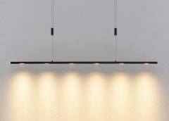 Lucande Stakato LED-pendellampe 6 lk 120 cm lang