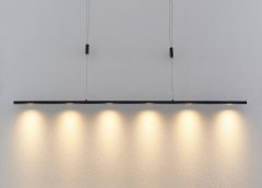 Lucande Stakato LED-pendellampe 6 lk 140 cm lang