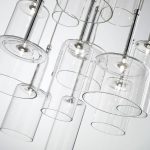 Imponerende glasspendellampe Spillray 12 lyskilder