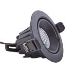 Arcchio Harcos LED-downlight, svart, Ø 11 cm, 4 000K, svart