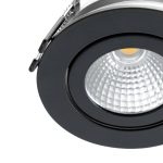 Arcchio LED-downlight Jyra, svart, 4 000 K