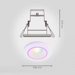 Calex Smart Halo innebygd downlight CCT RGB hvit