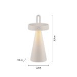 JUST LIGHT. LED-bordlampe Alwa gråbeige jern IP44