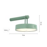 JUST LIGHT. LED-vegglampe Arma, grønn, plast IP44