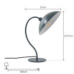 Lucande bordlampe Arvadon, blå, metall, 42,75 cm høy