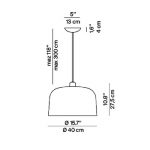 Luceplan Zile pendellampe, matt hvit, Ø 40 cm