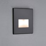 Paulmann innfelt LED-vegglampe Edge, svart