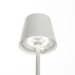 Poldina LED-lampe med jordspyd og batteri, hvit