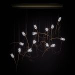 Slamp Tulip 14 LED-hengelampe prisme/messing kant