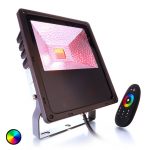 Sterk utendørs LED-spot Flood Color RF II 60 RGB