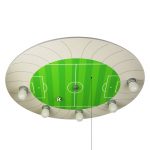 Taklampen fotballstadion med LED-lys