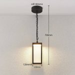 Utendørs LED-pendellampe Cube, glasskjerm, 26 cm