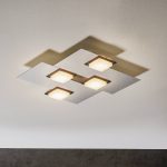 BANKAMP Quadro LED-taklampe 32 W sølv