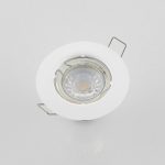 ELC Dakarra innfelt downlight 10 stykk, GU10, hvit