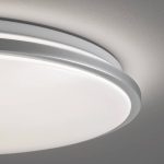 Jaso LED-taklampe, dimbar, Ø 40 cm, sølv