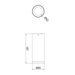 LED-downlight for utenpåliggende montering Lucea 10 W hvit