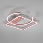 LED-taklampe Pivot, svingbar, 4 000 K, roségull