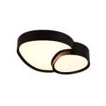 LED-taklampe Rise, svart, 43 x 36 cm, CCT, dimbar