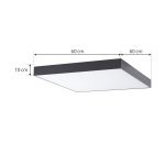 Lucande LED taklampe Leicy, svart, 60 cm, RGBIC, CCT