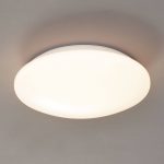 Pollux taklampe, Ø 27 cm, plast, bevegelsessensor