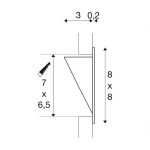 SLV LED-innfellingslampe Downunder Pur 80 LED hvit