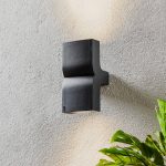 Utendørs vegglampe KLAMP, 22,5 cm, 2 lyskilder