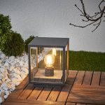Annalea kantete sokkellampe med glasskiver
