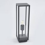Annalea lampe med glasssokkel, grafittgrått