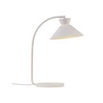 Bordlampe Dial av metall, hvit