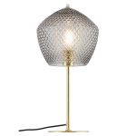 Bordlampe Orbiform, glass, røykgrå gjennomsiktig