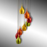 Fargede skjermer - hengelampe Vibrant 8-l..
