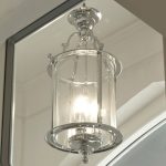 Hengelampe Bevelled Lantern, glass, krom
