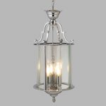 Hengelampe Bevelled Lantern, glass, krom