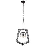 Hengelampe Slinky, 3 lyskilder, svart, Ø 35 cm