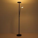 LED-gulvlampe Ernst med fleksibel arm, svart