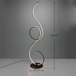 LED-gulvlampe Jive med dimmer, matt svart