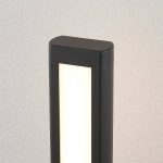 LED-sokkellampe Mhairi, kantet, mørk grå, 50 cm
