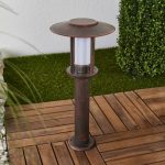 Lindby LED-sokkellampe Pavlos, rustfarget, høyde 44 cm