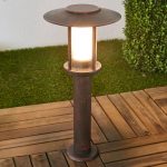 Lindby LED-sokkellampe Pavlos, rustfarget, høyde 44 cm