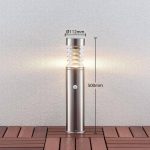 Lindby Piper sensor-sokkellampe av rustfritt stål