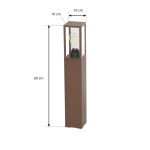 Lindby Robigus sokkellampe, rustfarget, aluminium